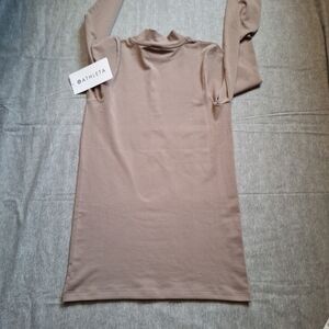 Athleta Renew Seamless Mock Necktl Top Ribbed  Long Sleeve Shirt Size M